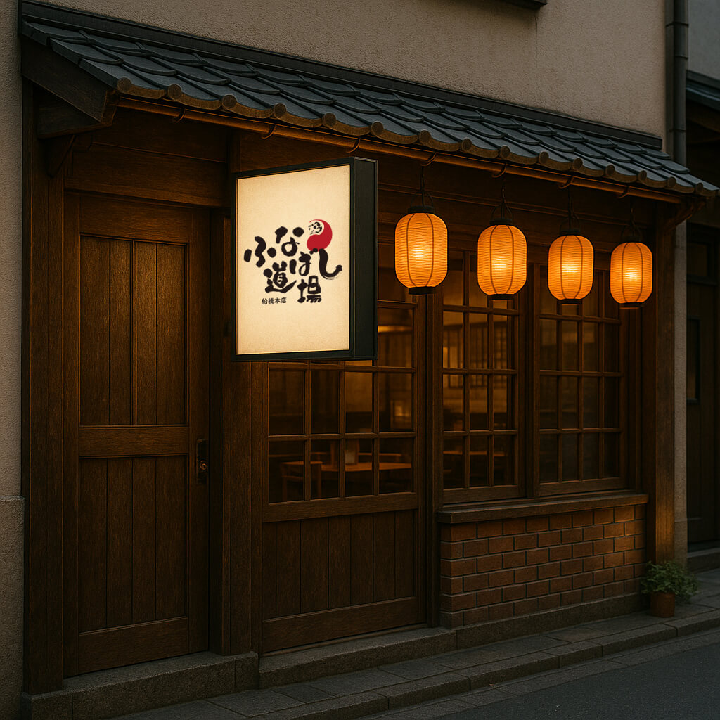 千葉県船橋市の居酒屋「ふなばし道場」さまのロゴ・看板デザイン