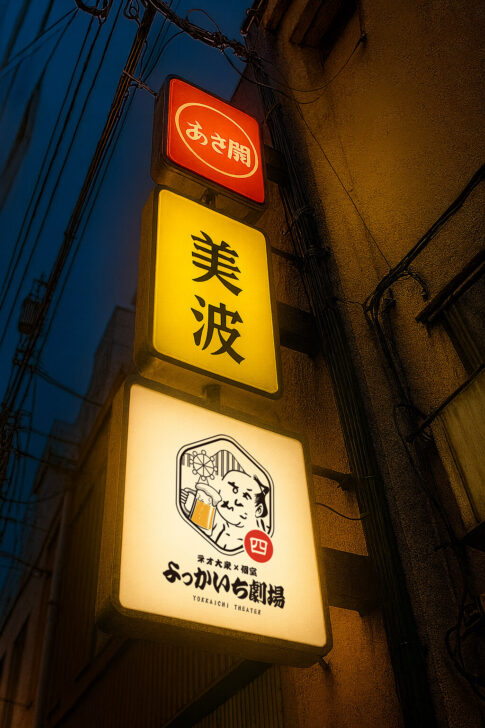 三重県四日市市「よっかいち劇場」さまのロゴ・看板デザイン